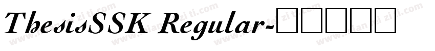 ThesisSSK Regular字体转换